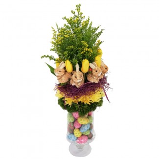Easter Bunnies Flowers Arrangement