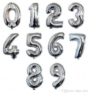 Helium Number Balloon