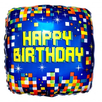 Birthday single blue balloon