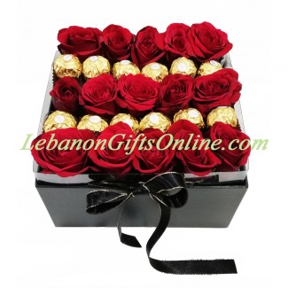 Ferrero and Roses Combination in a Black Box