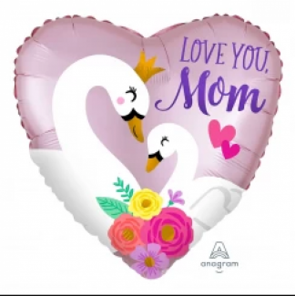 Swan Mother Heart Balloon