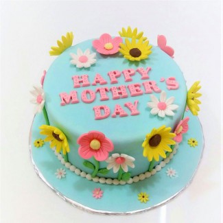 Happy Mothers Day Flower Cake