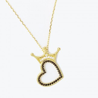 Queen Of My Heart Gold Necklace
