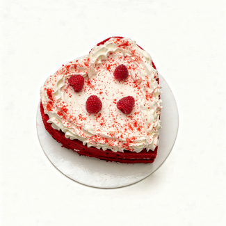 red heart velvet cake
