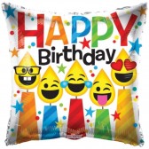Emoji Candles Birthday Balloon